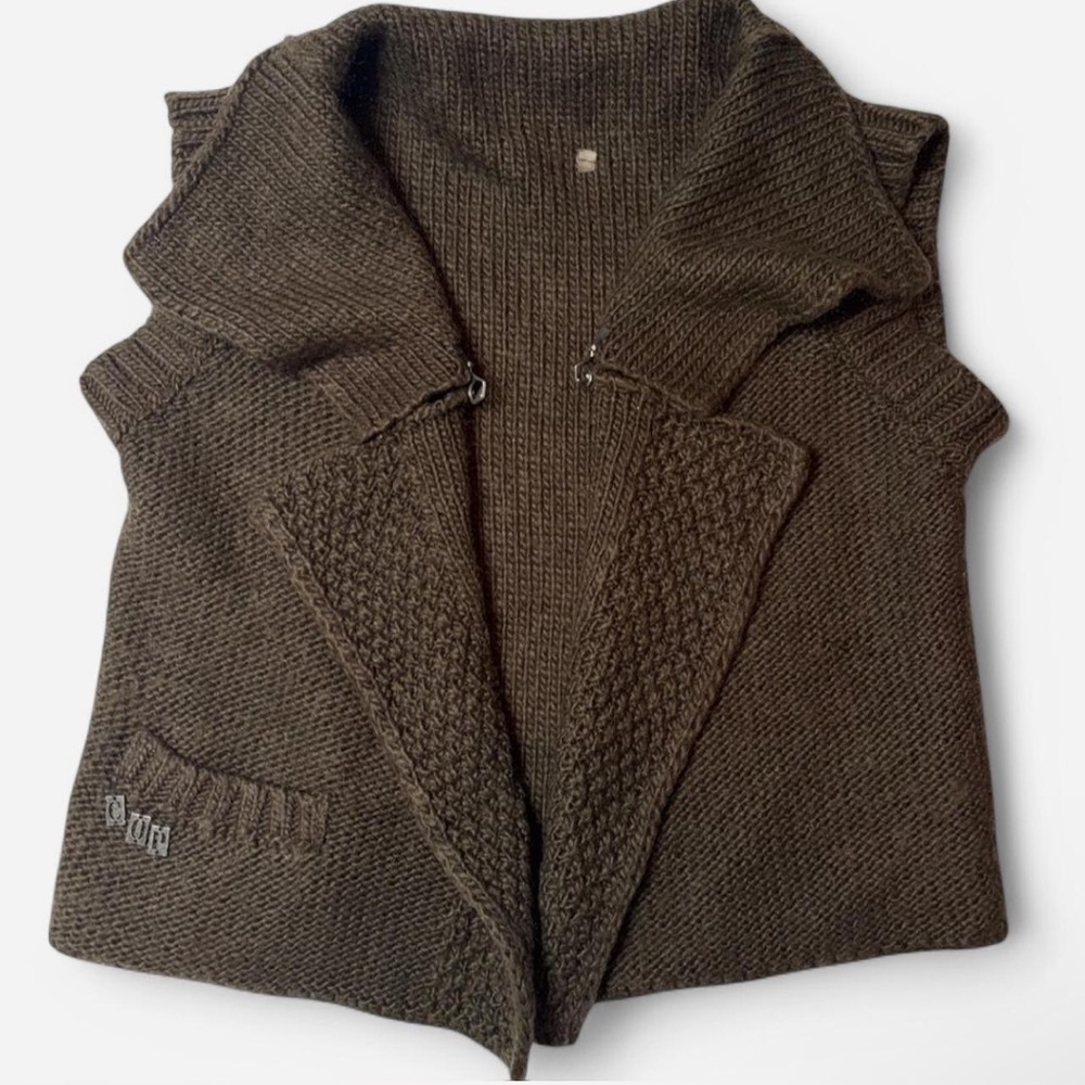 Cop.Copine Brown Knit Vest
